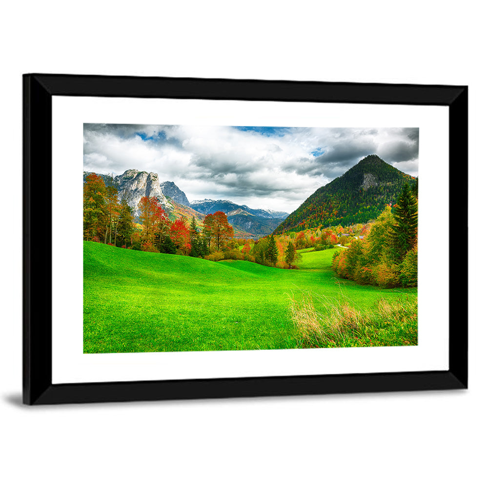 Austrian Alpine Meadows At Autumn Wall Art