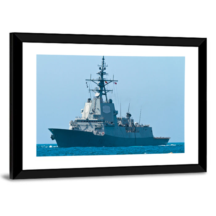 Alvaro De Bazan F-101 Frigate at Sea Wall Art as a framed print