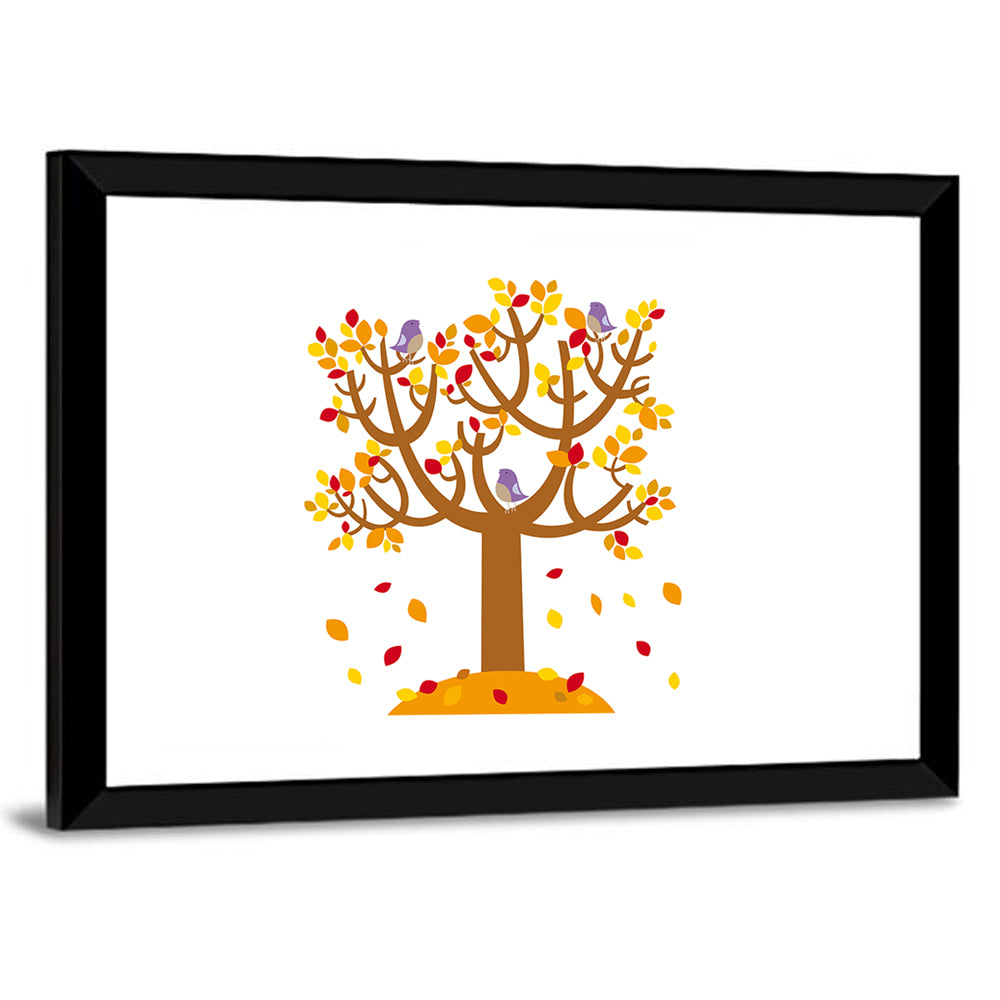 Autumn Tree Illustration Wall Art