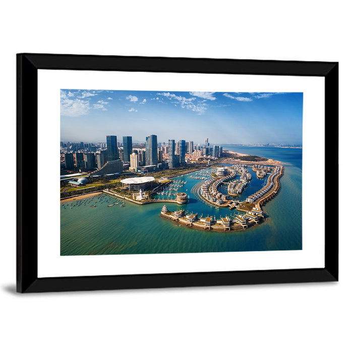 Xiamen Wuyuan Bay Skyline Wall Art as a framed print