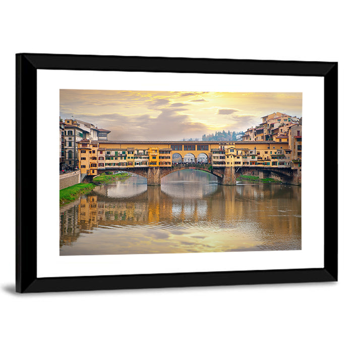 Ponte Vecchio at Golden Hour Wall Art as a framed print
