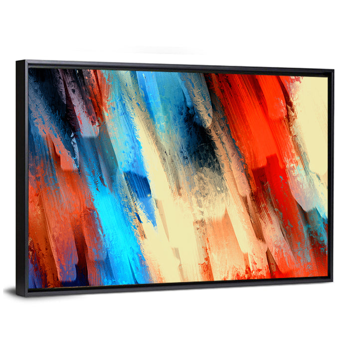 Diagonal Acrylic Brushstrokes Wall Art as a framed canvas