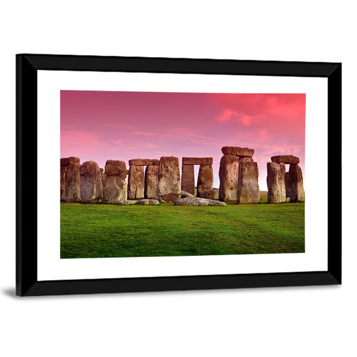 Stonehenge at Dusk Wall Art as a framed print