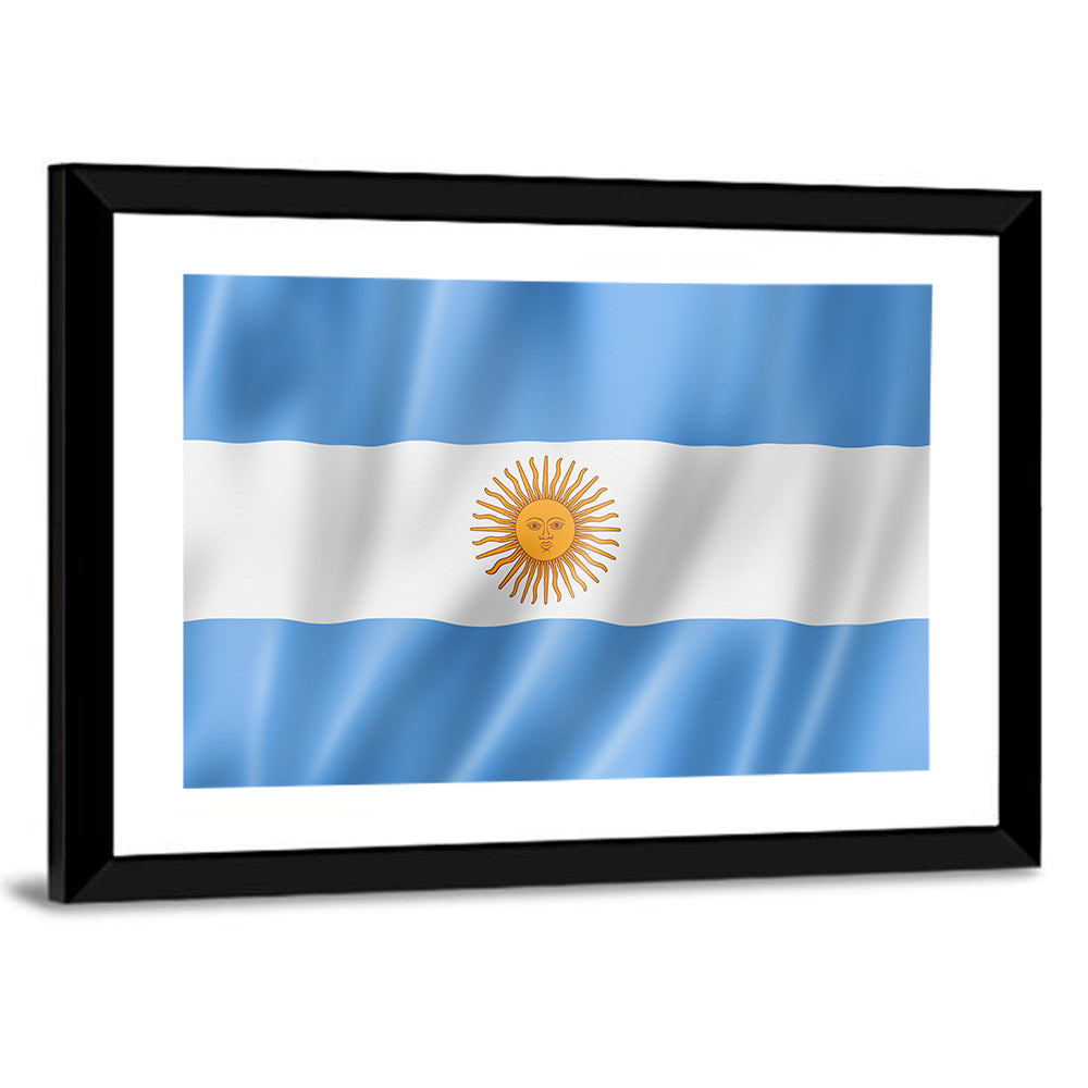 Waving Flag Of Argentina Wall Art