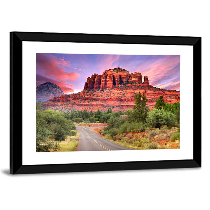 Drive Toward Cathedral Rock, Sedona Wall Art as a framed print