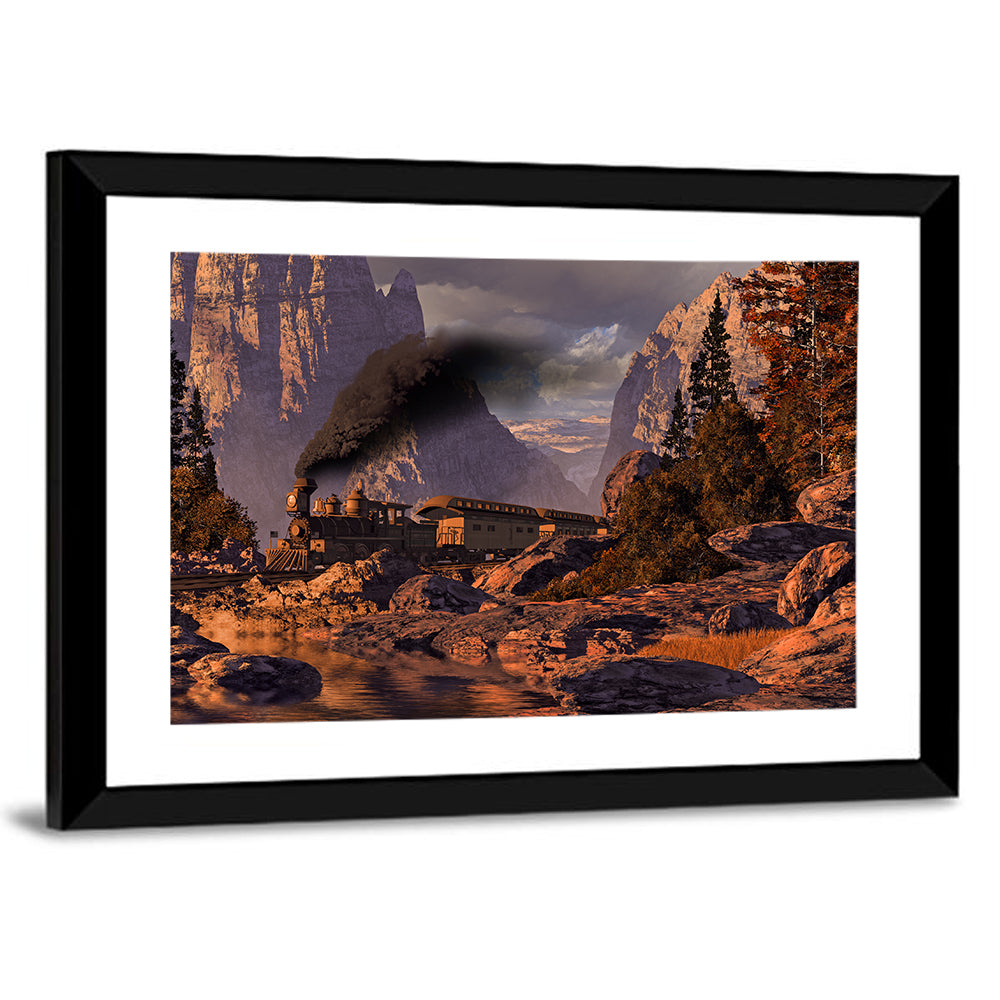 Old West Steam Locomotive Wall Art