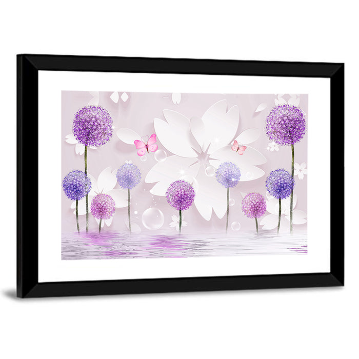 Eastern Floral Ornament Wall Art as a framed print
