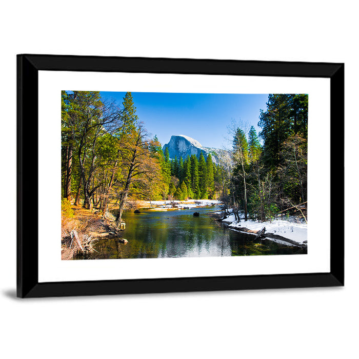 Half Dome Reflection, Yosemite Wall Art as a framed print