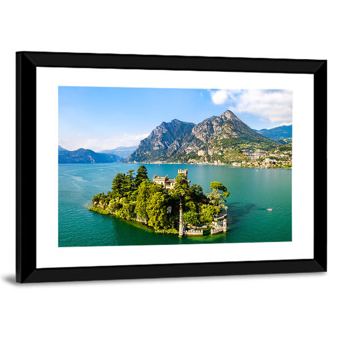 Isola Di San Paolo Castle, Lake Iseo Wall Art as a framed print