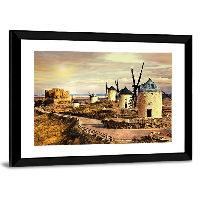 Windmills of Consuegra, Spain Wall Art as a framed print