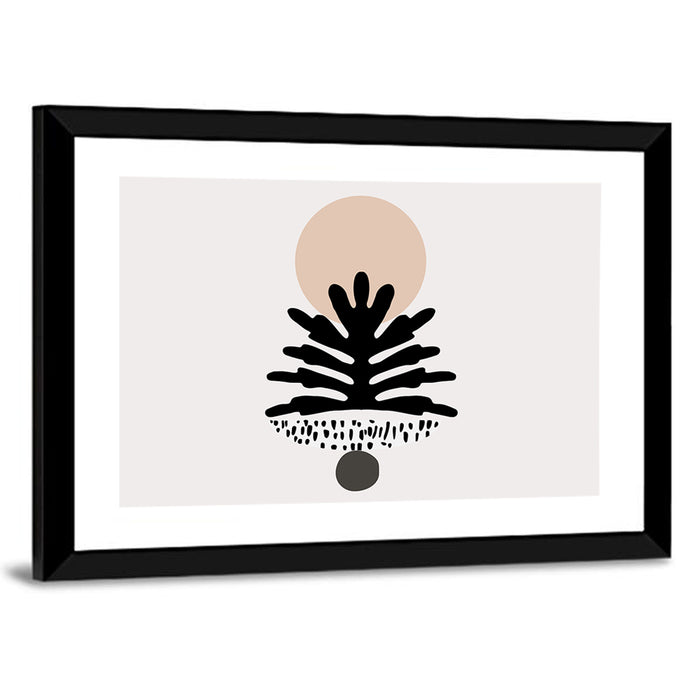 Textured Tropical Tree Wall Art as a framed print