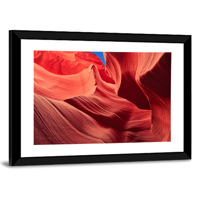 Antelope Canyon Sandstone Curves Wall Art as a framed print
