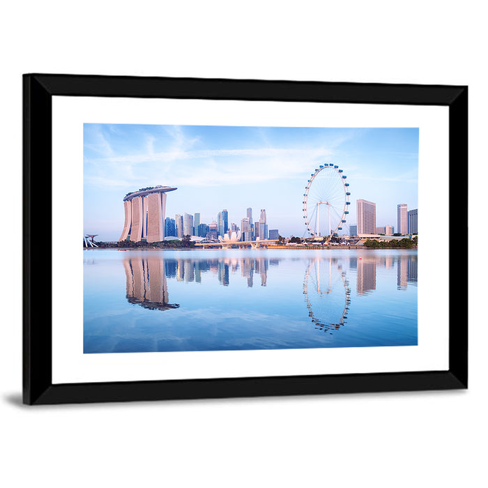 Singapore Marina Bay Skyline Wall Art as a framed print