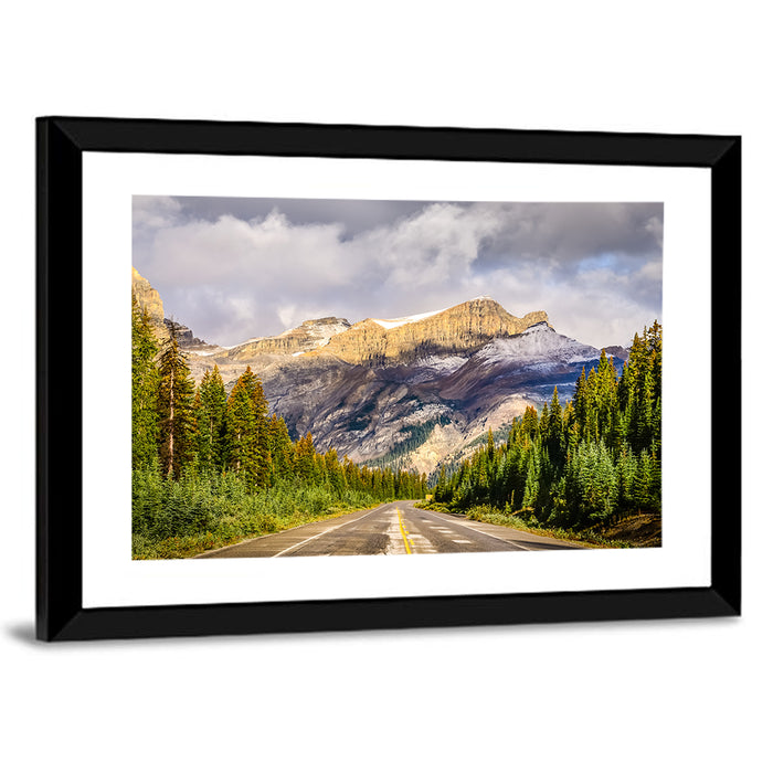 Road on Icefields Parkway Wall Art as a framed print
