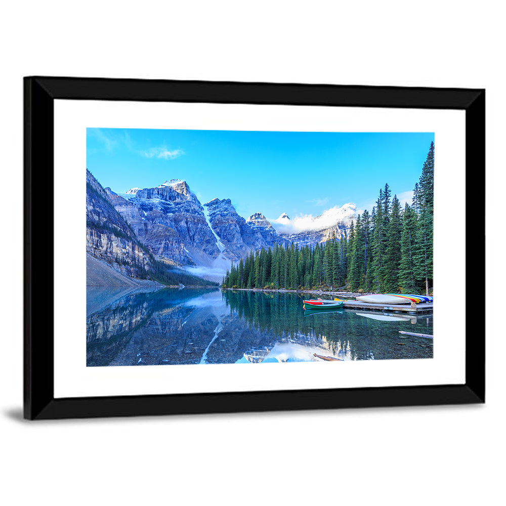 Moraine Lake In Banff National Park Wall Art