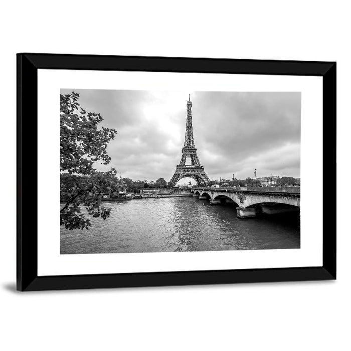 Eiffel Tower from the Seine Wall Art as a framed print