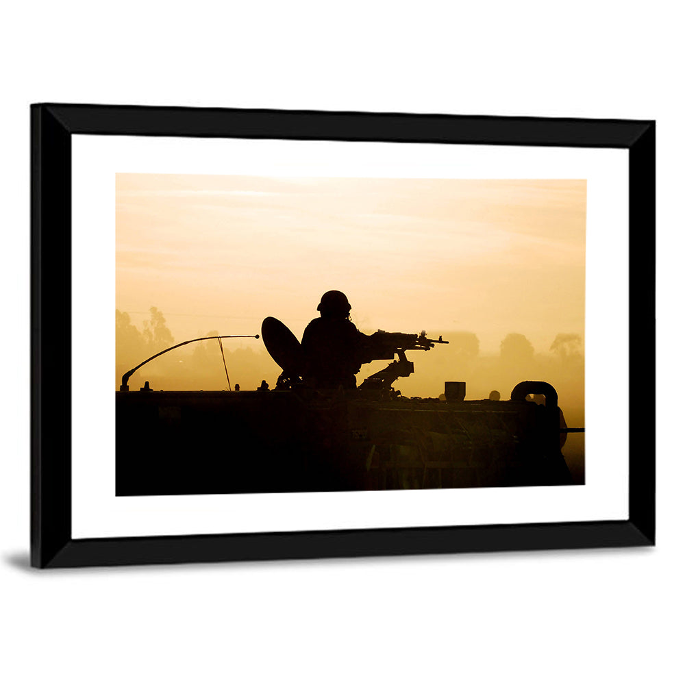 Army Soldier Silhouette Wall Art