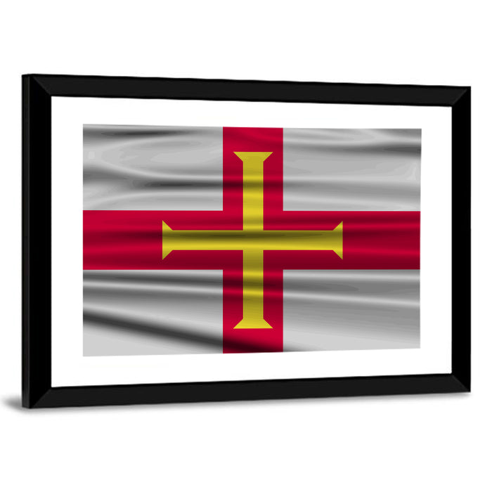 Guernsey Flag Wall Art as a framed print