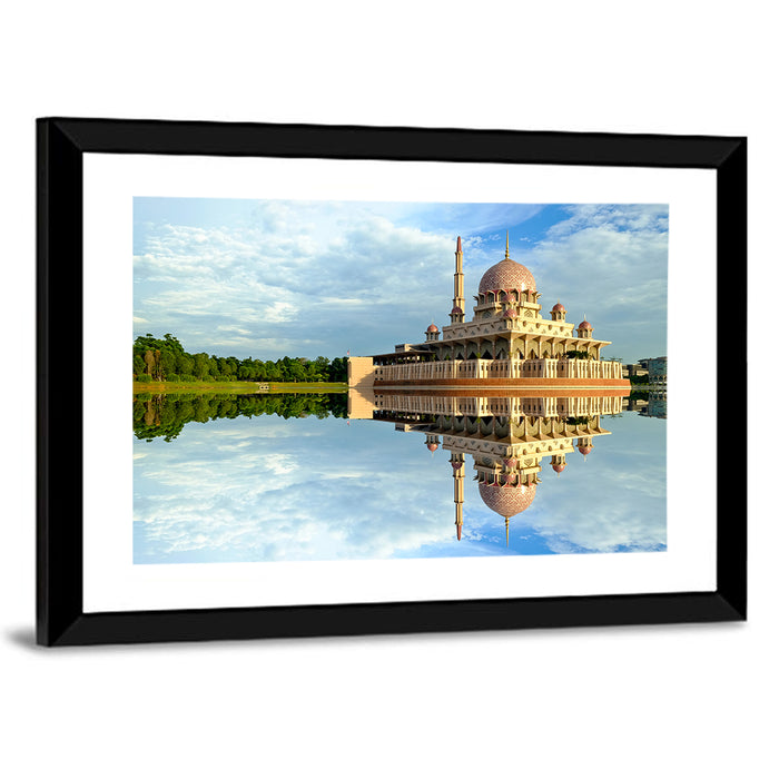 Putra Mosque Reflection, Putrajaya Wall Art as a framed print