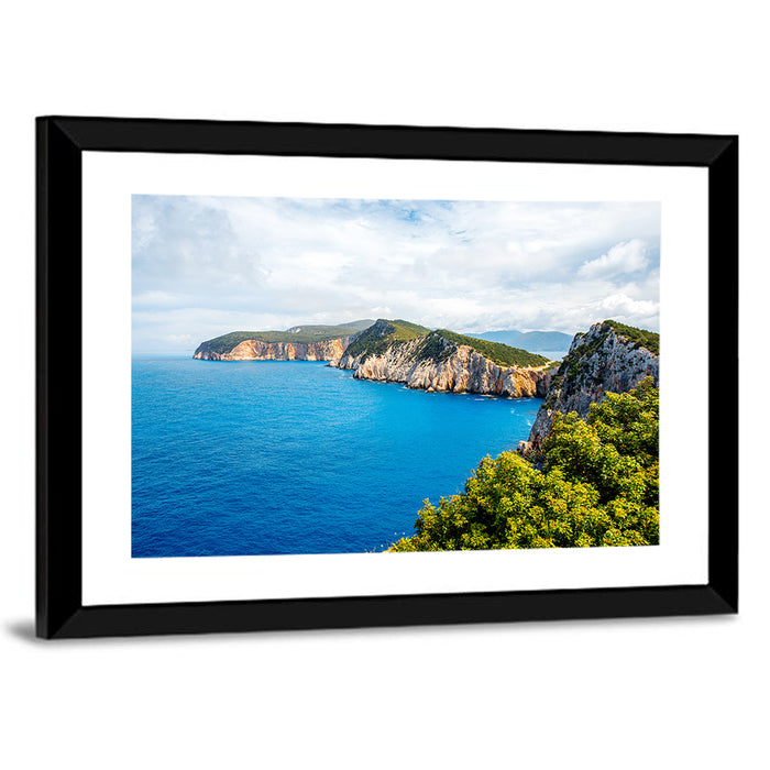 Lefkada Coastline, Greece Wall Art as a framed print