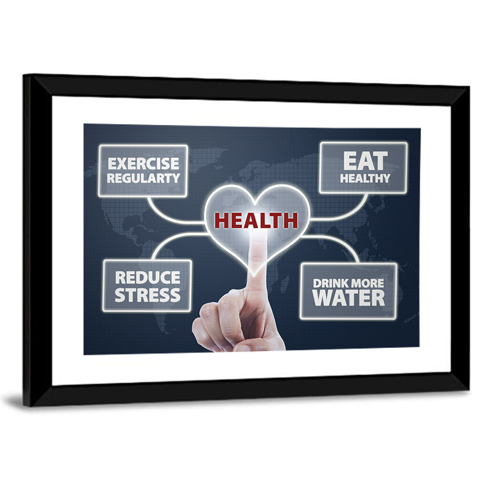 Healthy Heart Tips Wall Art