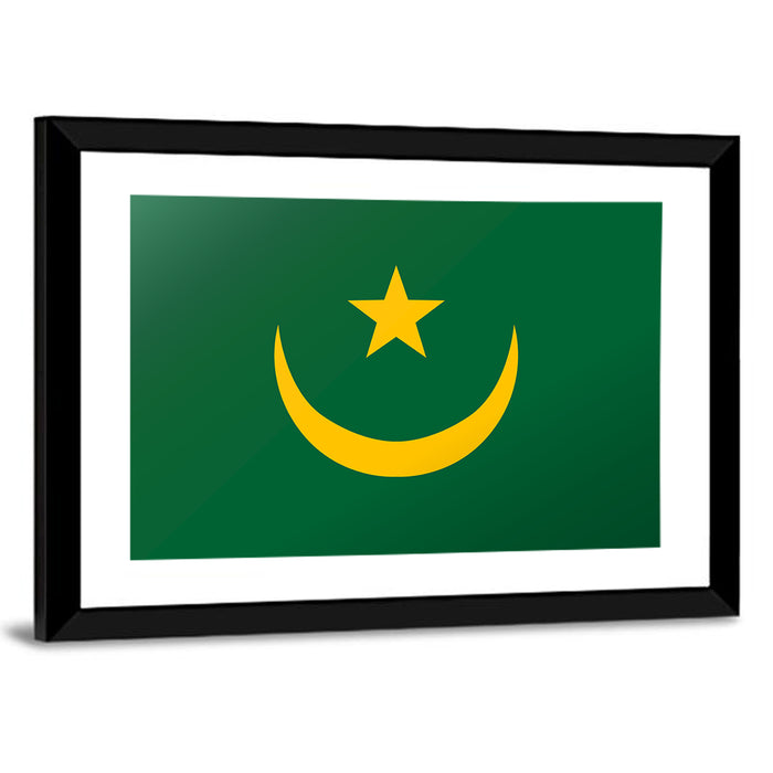 Flag of Mauritania Wall Art as a framed print