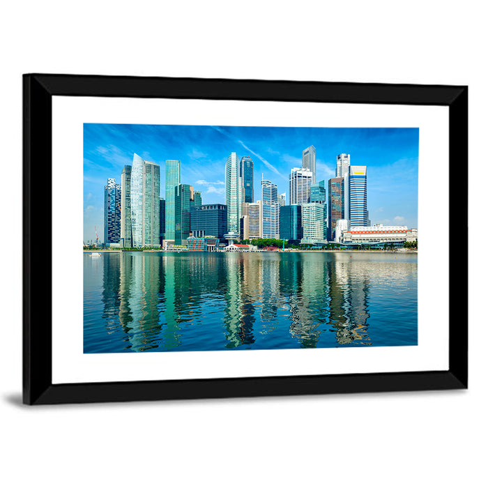 Marina Bay Singapore Skyline Wall Art as a framed print
