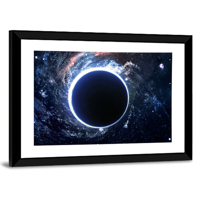 Black Hole Nebula in Deep Space Wall Art as a framed print