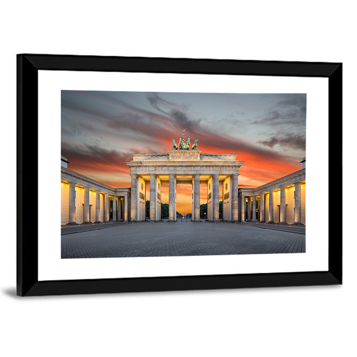Brandenburg Gate at Dusk Wall Art as a framed print