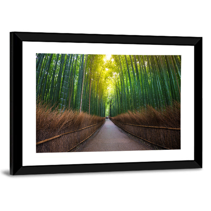 Kyoto Bamboo Forest Wall Art as a framed print