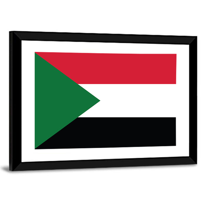 Sudan National Flag Wall Art as a framed print