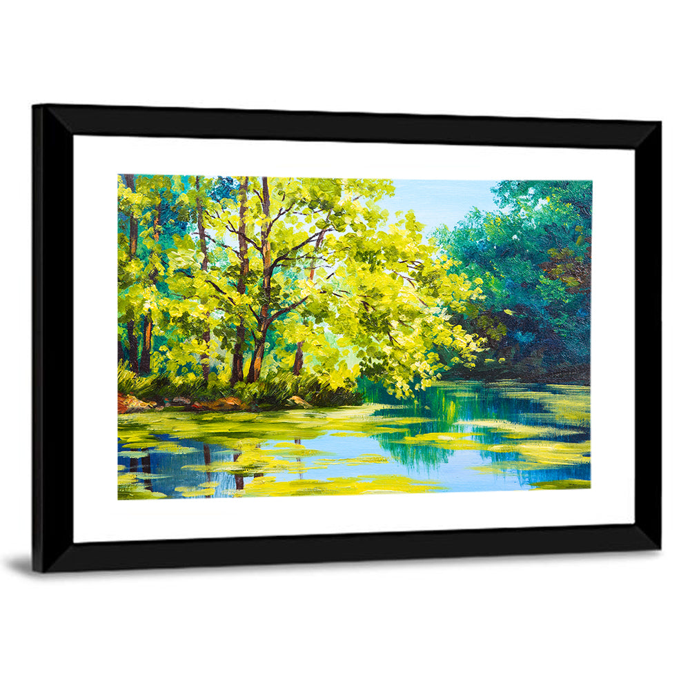 Lake In The Forest Wall Art