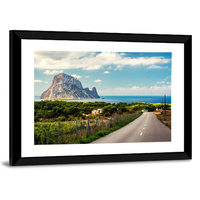 Road to Cala D'hort, Es Vedrà Wall Art as a framed print