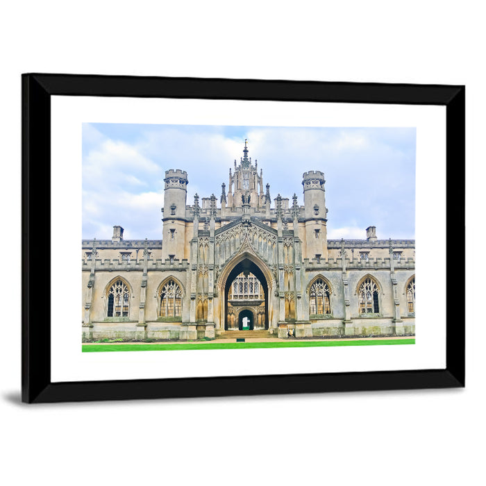 St John's College Great Gate Cambridge Wall Art as a framed print