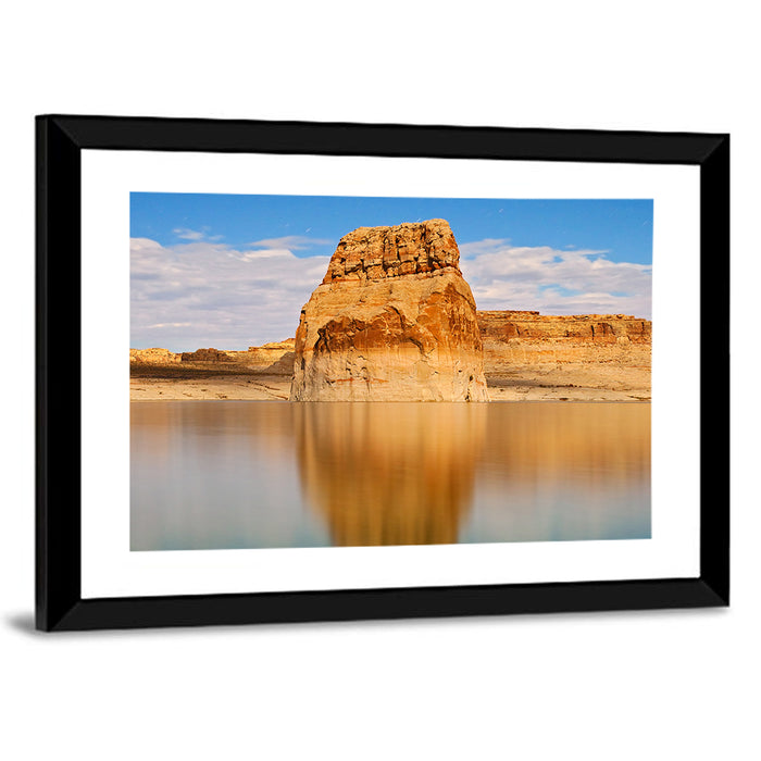 Lone Rock at Lake Powell Wall Art as a framed print