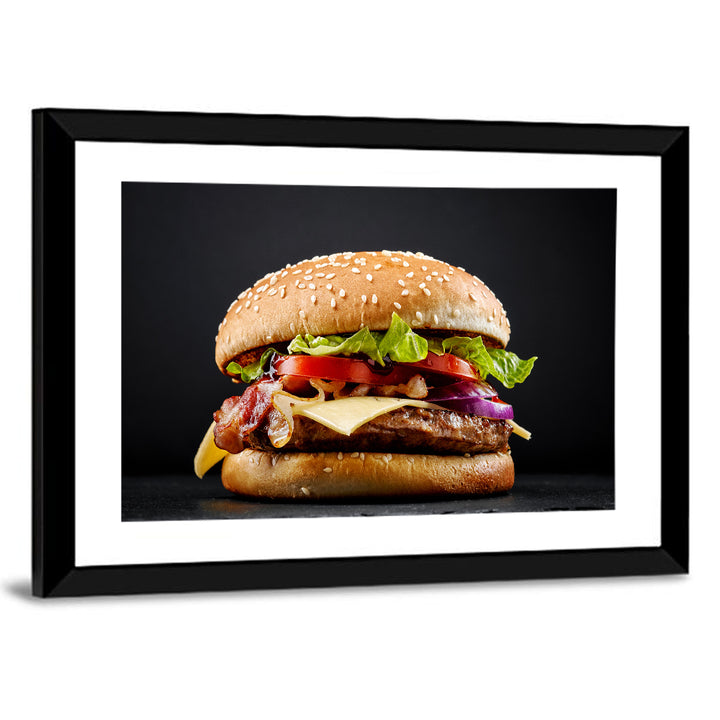 Cheeseburger with Bacon Wall Art