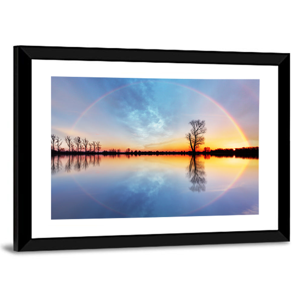 Sunrise On Lake Wall Art