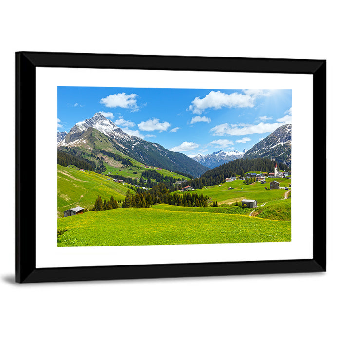 Biberkopf Meadow View Wall Art as a framed print
