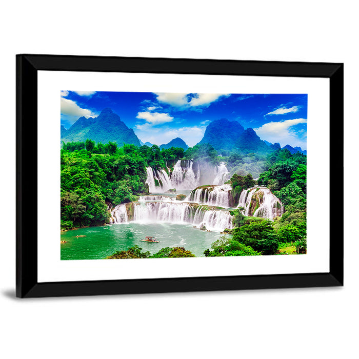 Ban Gioc Detian Falls Wall Art as a framed print