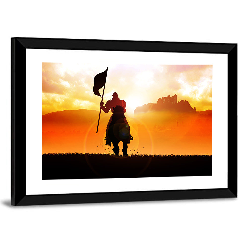 Medieval Knight On Horse Wall Art