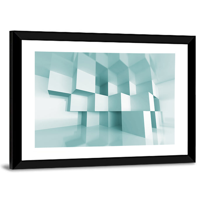 Architectural Cube Perspective Wall Art as a framed print