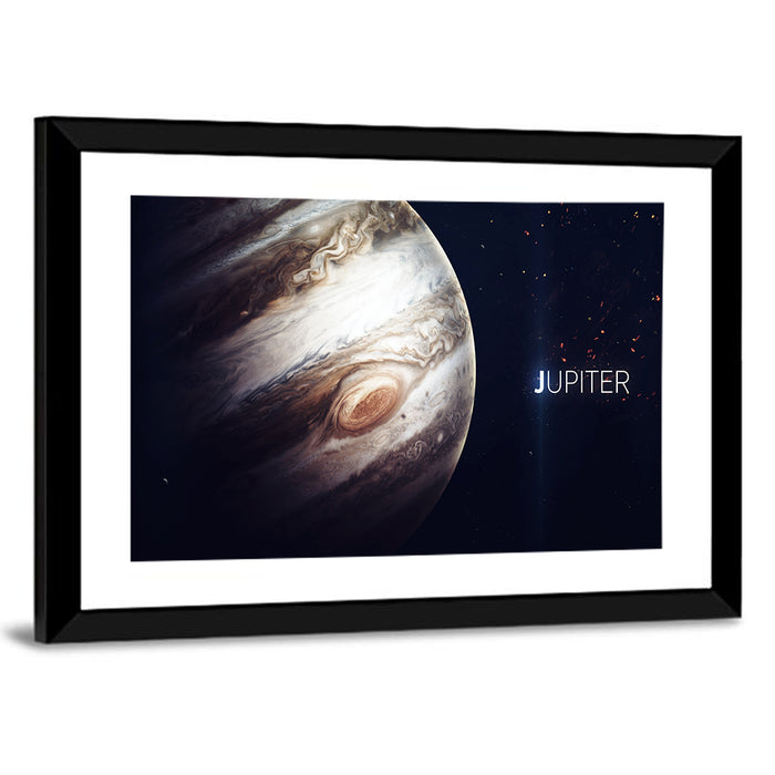 Jupiter with Great Red Spot Wall Art as a framed print