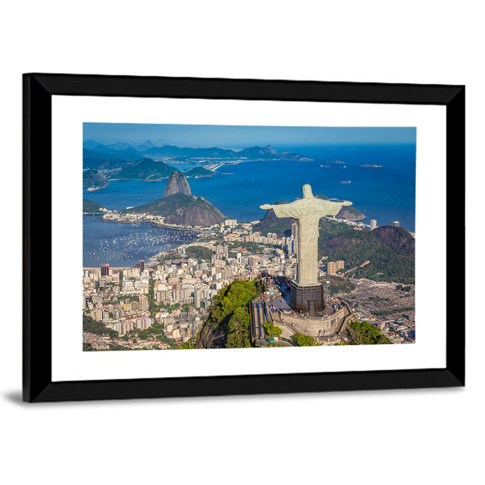 Botafogo Bay with Sugarloaf Mountain Wall Art as a framed print