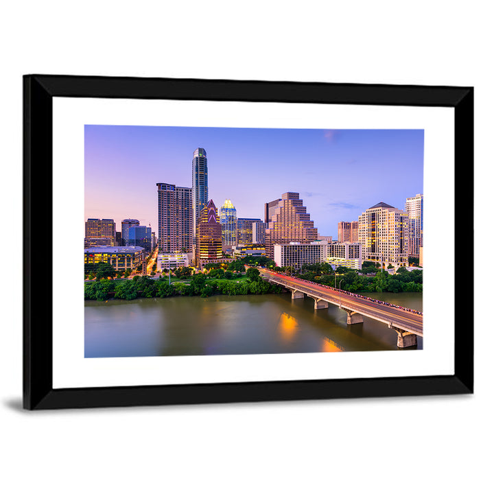 Austin Skyline Over Lady Bird Lake Wall Art