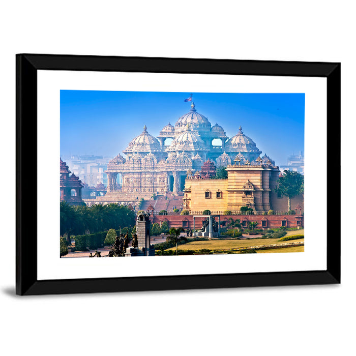 Akshardham Temple, New Delhi Wall Art as a framed print
