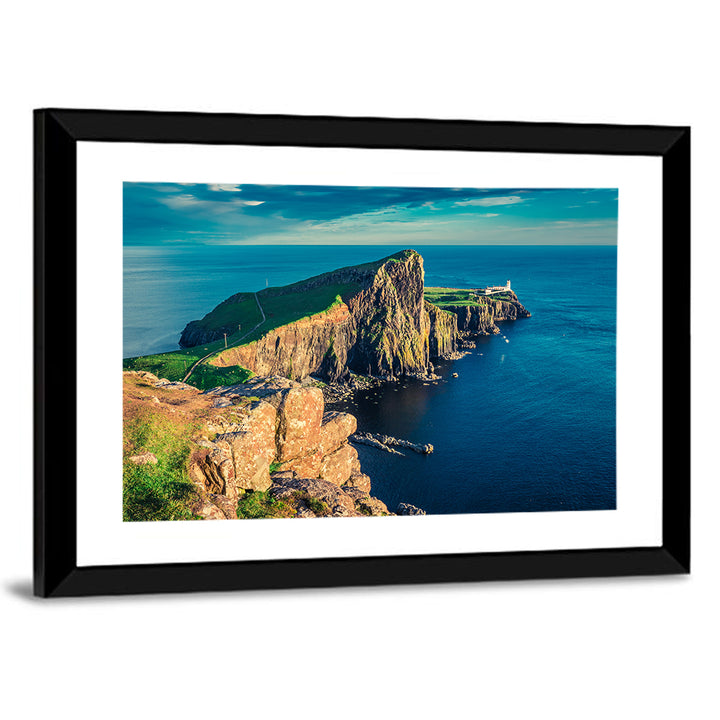 Neist Point Lighthouse Sunset Wall Art