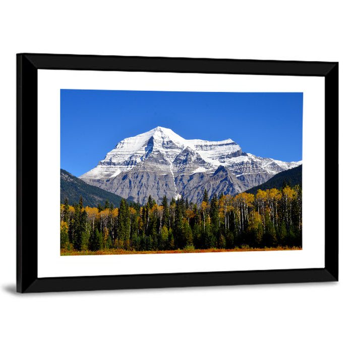 Mount Robson Autumn Landscape Wall Art as a framed print