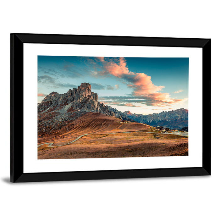 Nuvolau Peaks, Passo Giau Wall Art as a framed print