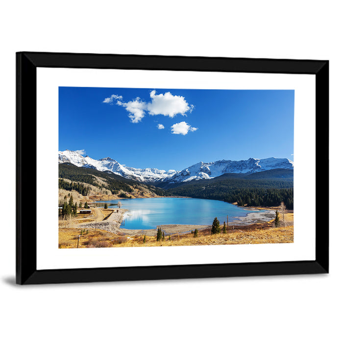 Colorado Rocky Mountain Lake Wall Art as a framed print