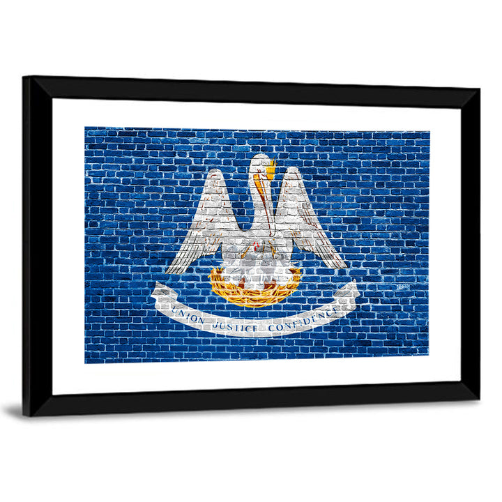 Vintage Louisiana Flag Wall Art